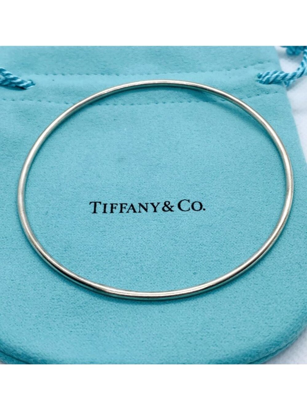 Tiffany & Co Wire Bangle Bracelet Sterling Silver 925 8.25"